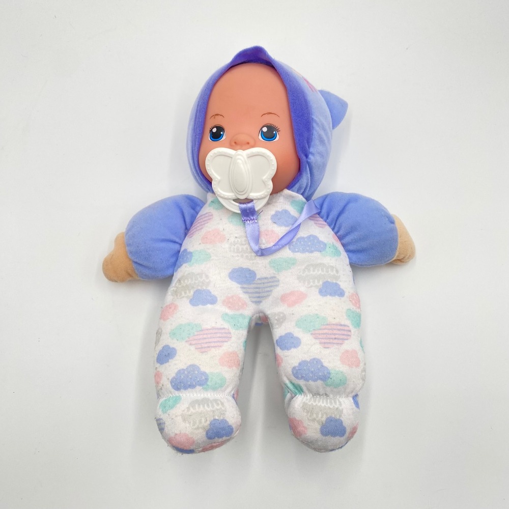 Plush Cat Baby Doll With‎ Butterfly Pacifier Cloud Print Pajamas Blue Eyes Toy